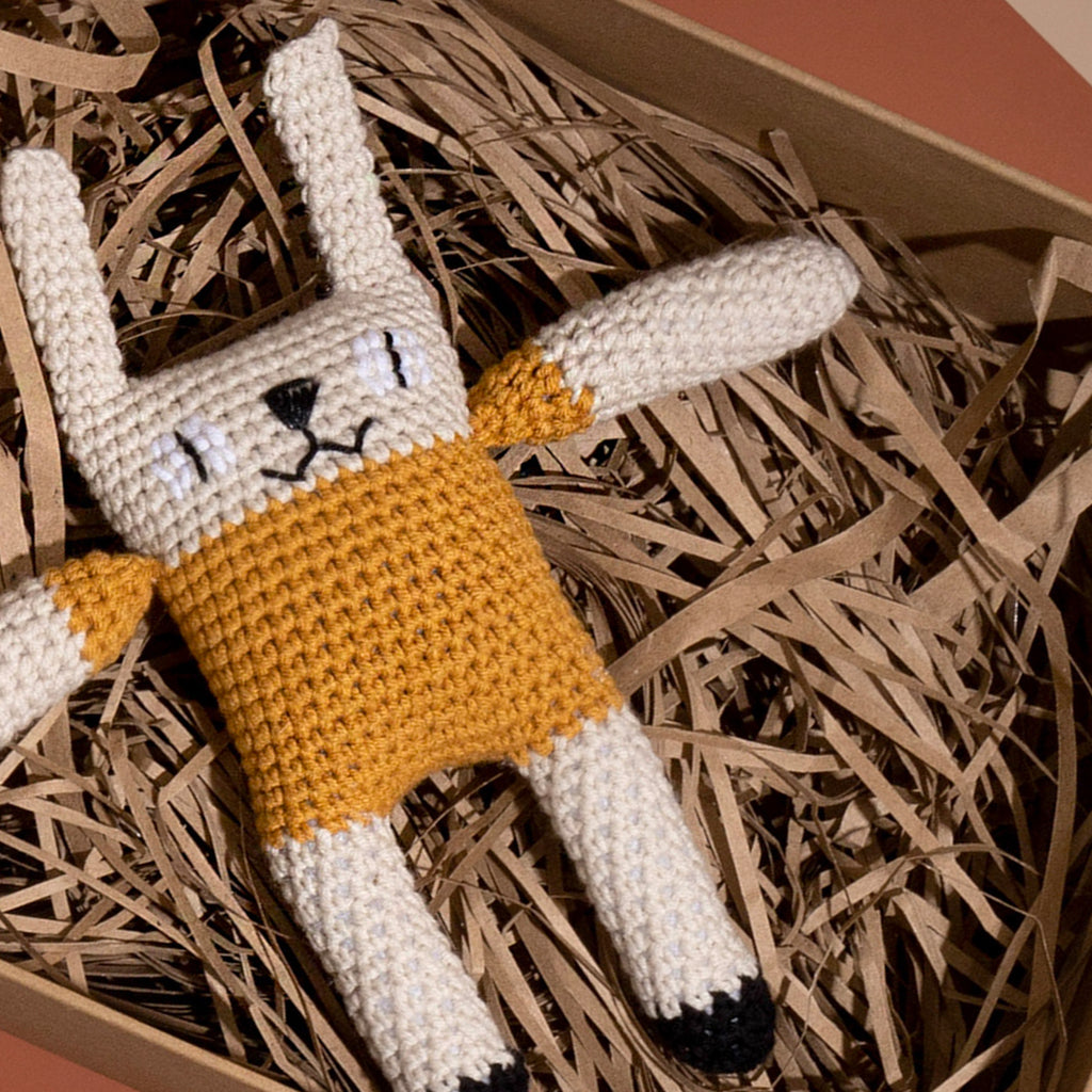 Mustard Coco Bunny Crochet Doll