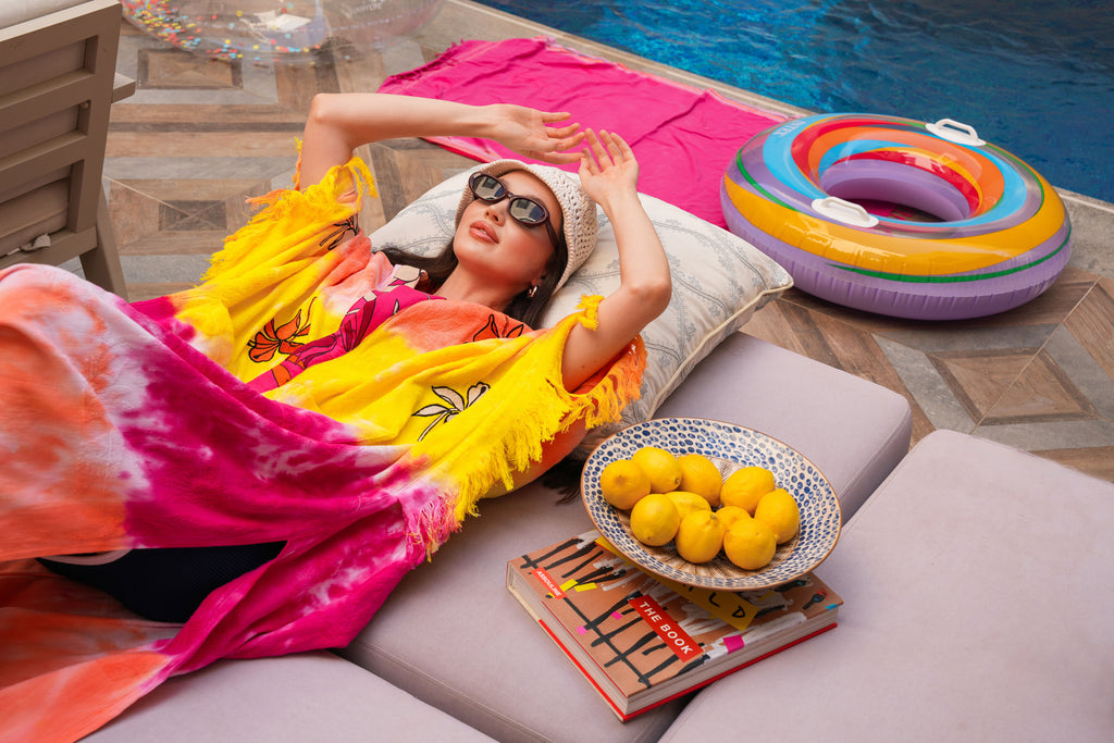 Multicolor Beach Towel Coverup