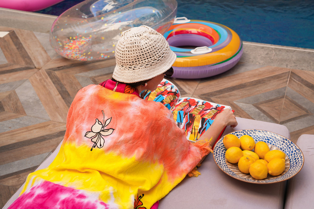 Multicolor Beach Towel Coverup