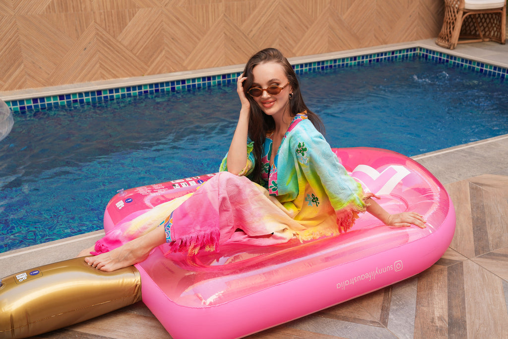Multicolor Beach Towel Coverup