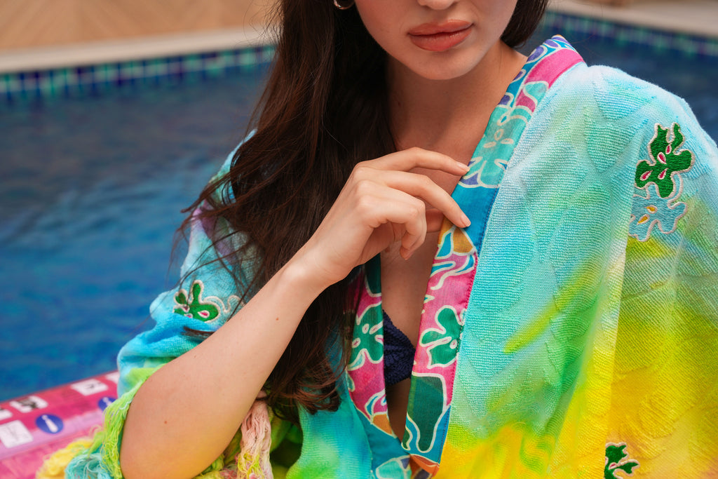 Multicolor Beach Towel Coverup
