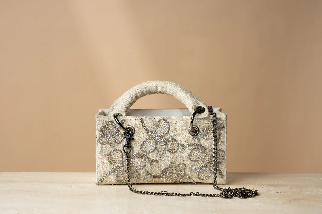 Silver Midnight Long Mini Bag
