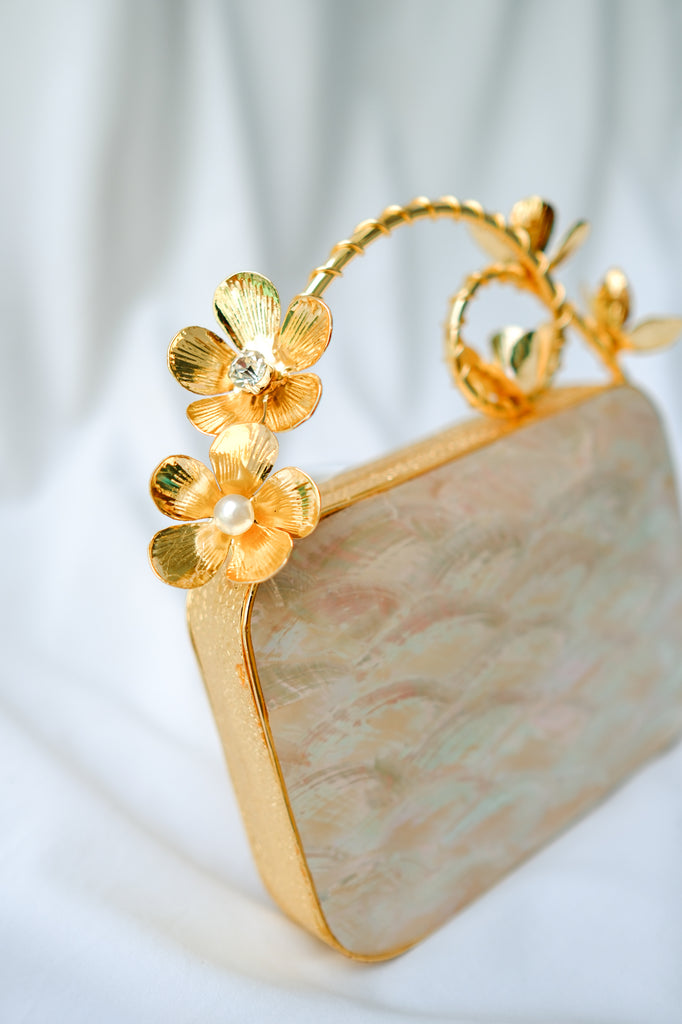 Floral Fantasy Mother of Pearl Bag