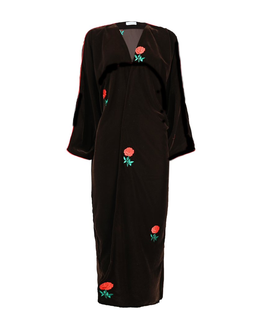 Velvet Rose Black Abaya