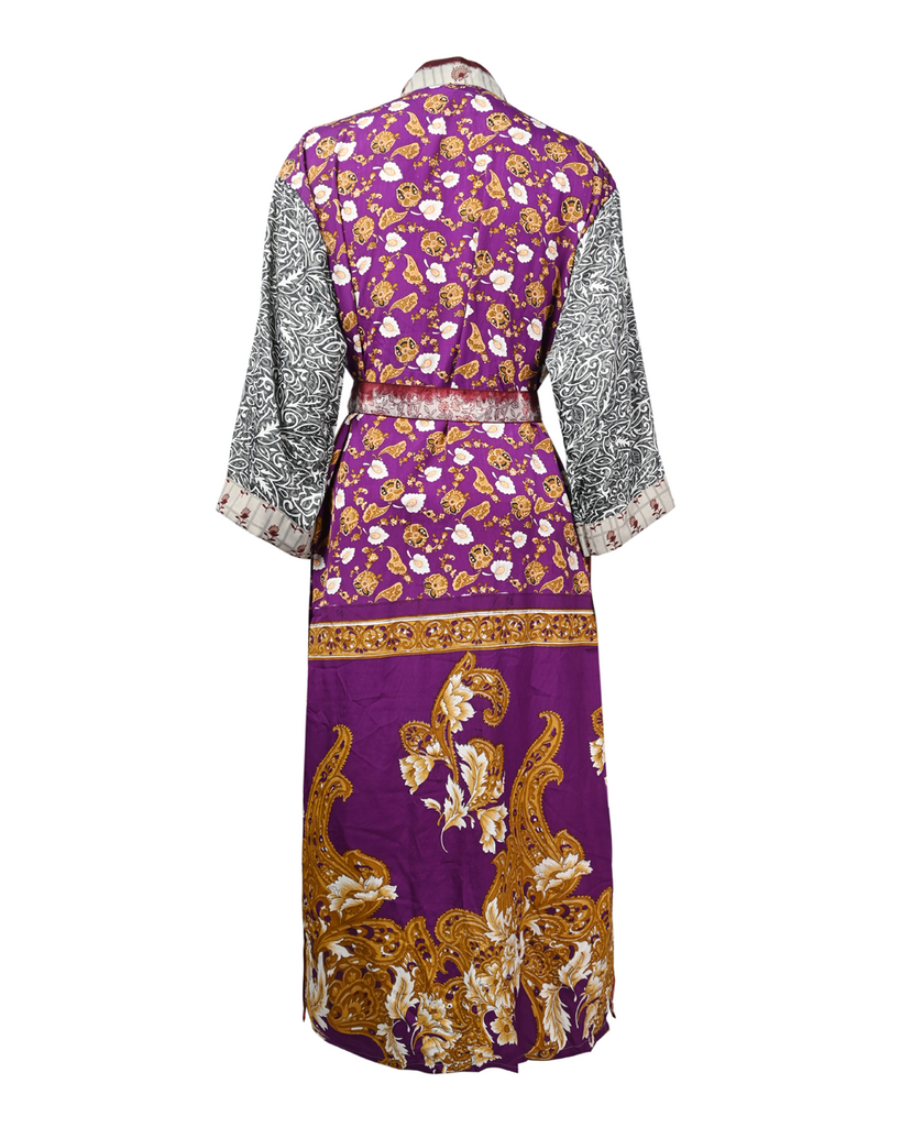 Multicolor Silk Kimono Abaya