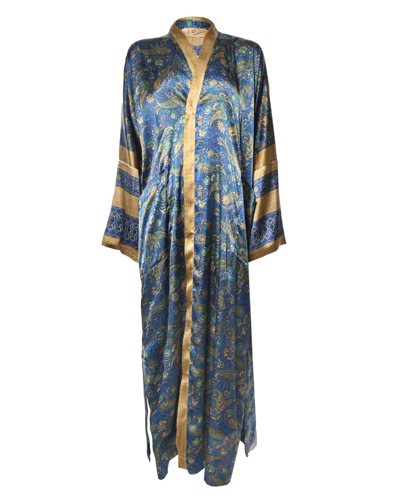 Multicolor Silk Kimono Abaya