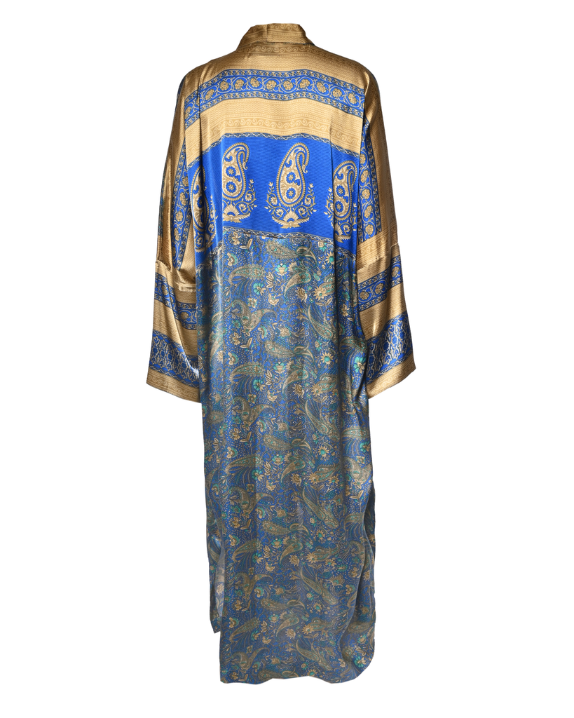 Multicolor Silk Kimono Abaya