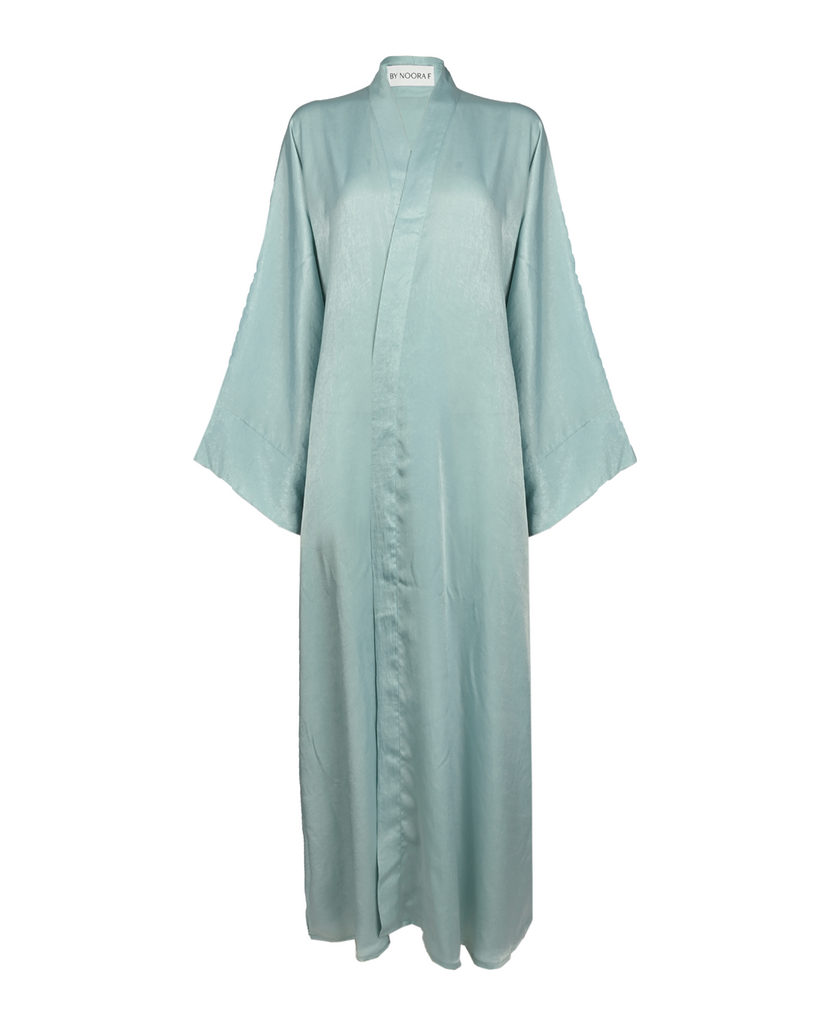 Sky Blue Silk Abaya