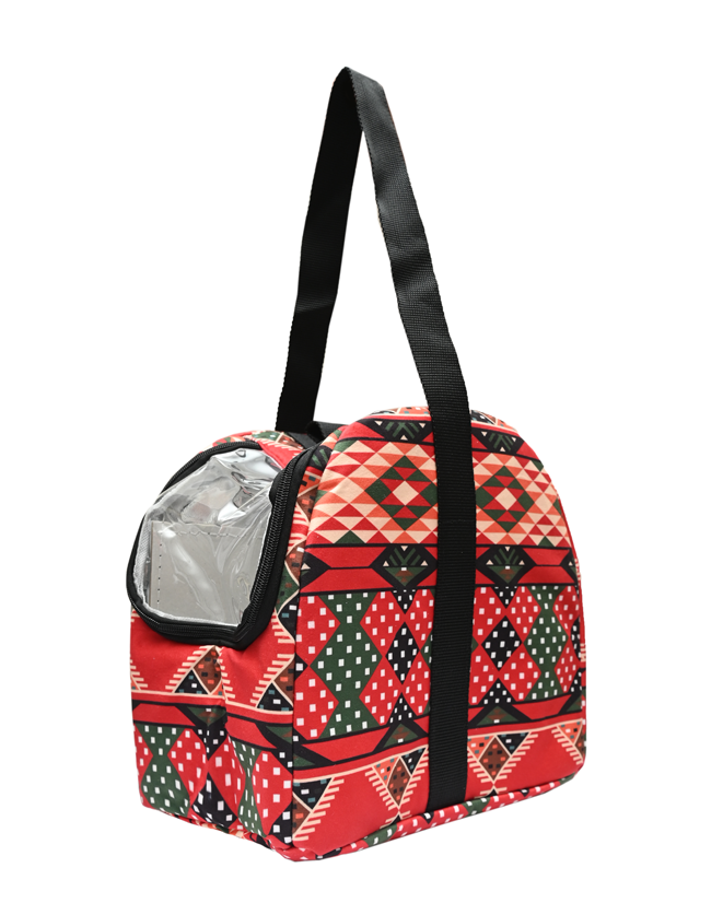 Insulated Red Round Picnic Tote Bag