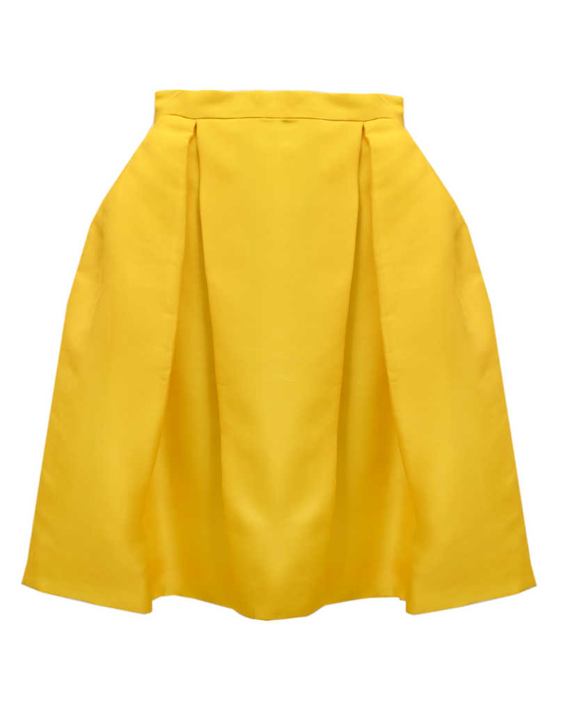 Pre-Loved Ingie Yellow Peplum Top & Pleated Midi Skirt Set