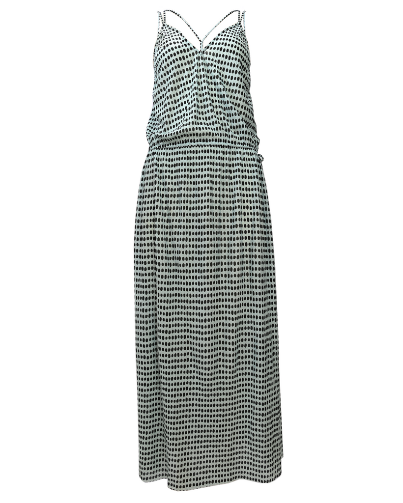 Zara Light Blue Spaghetti Strap Polka Dot Maxi Dress | Homegrown Market Zara Light Blue Spaghetti Strap Polka Dot Maxi Dress | Homegrown Market