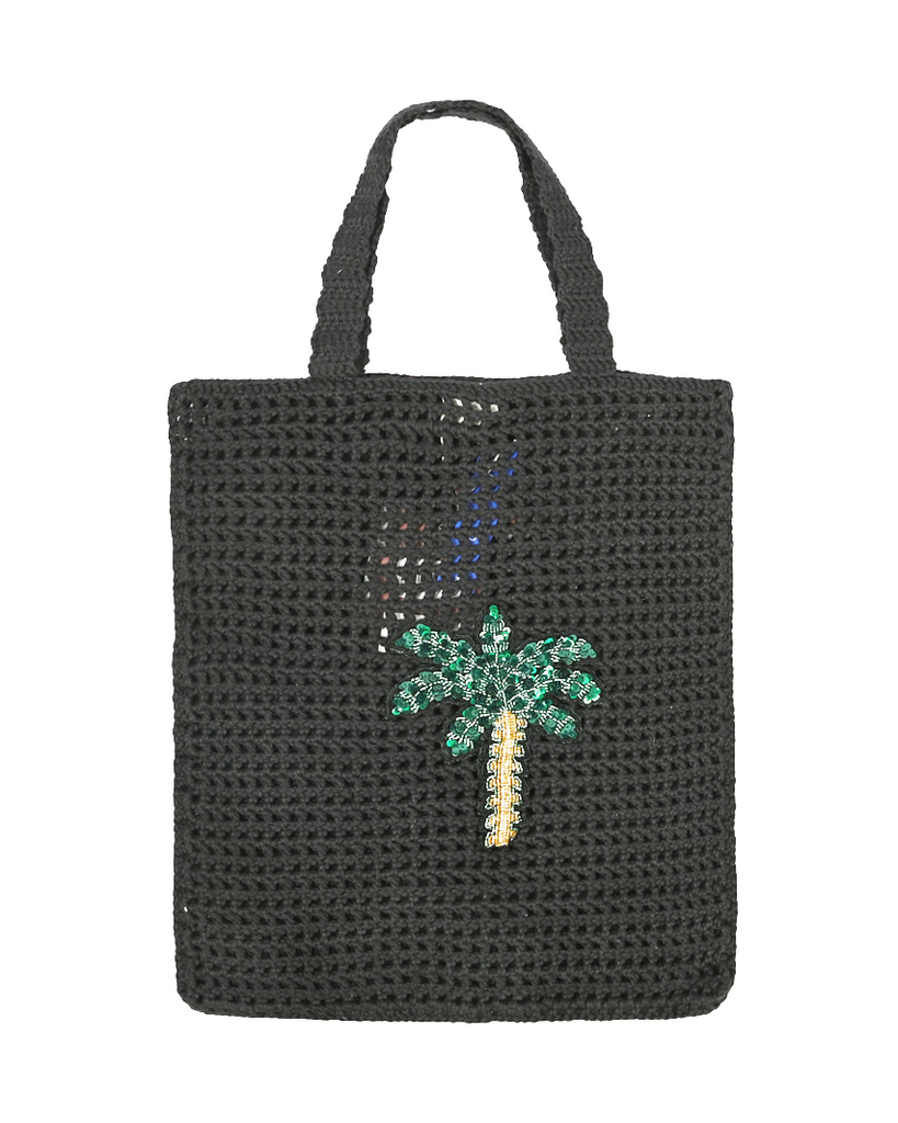Palm Tree Knitted Tote Bag