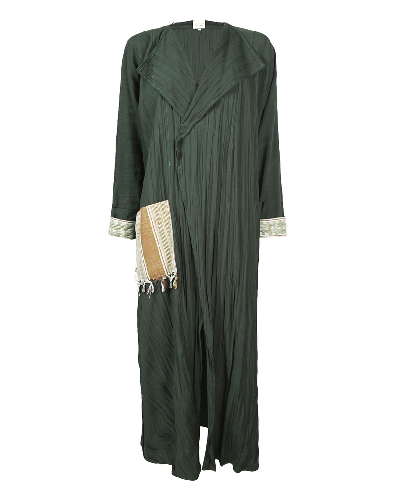 Green Pocket Abaya