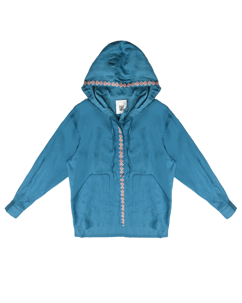 Kappa top hoodie turquoise