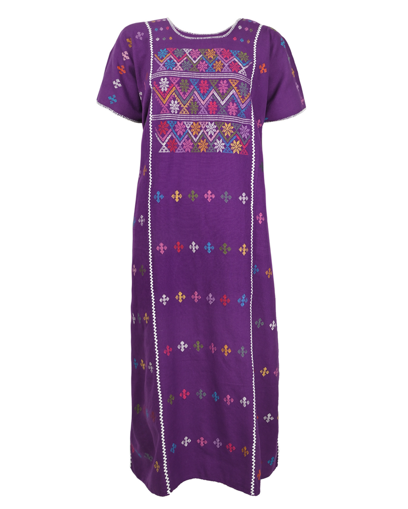 Dark Purple Embroidered Kaftan