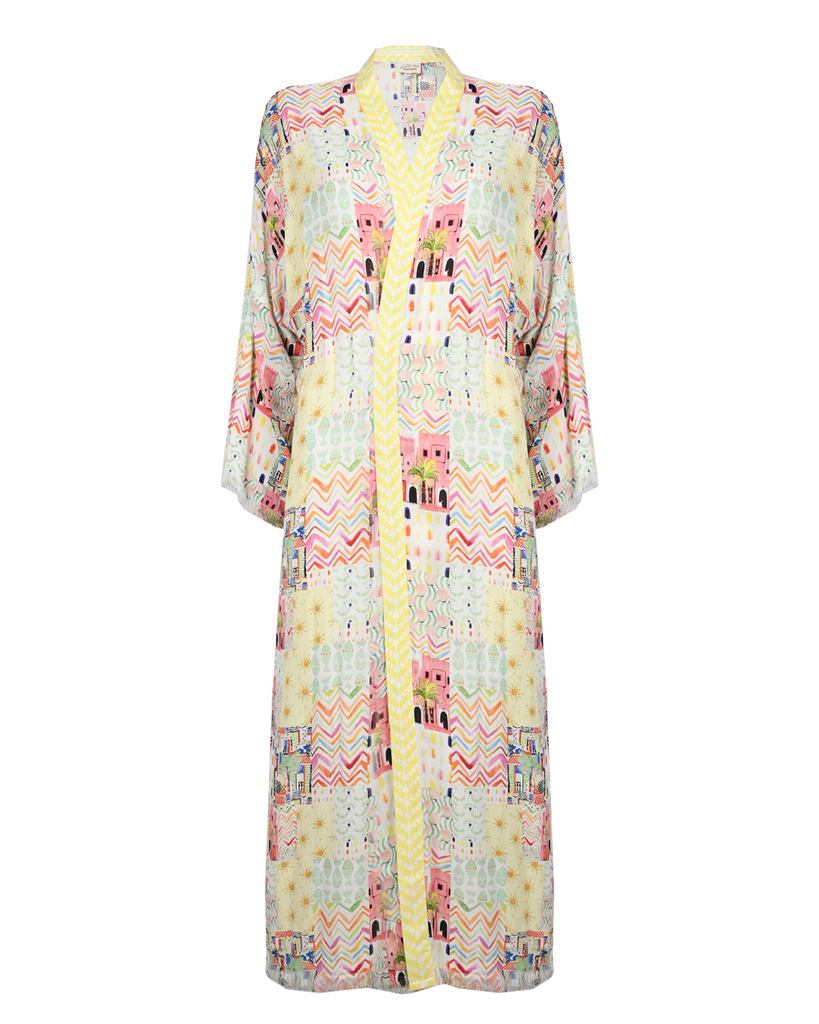 Yellow Kimono Abaya