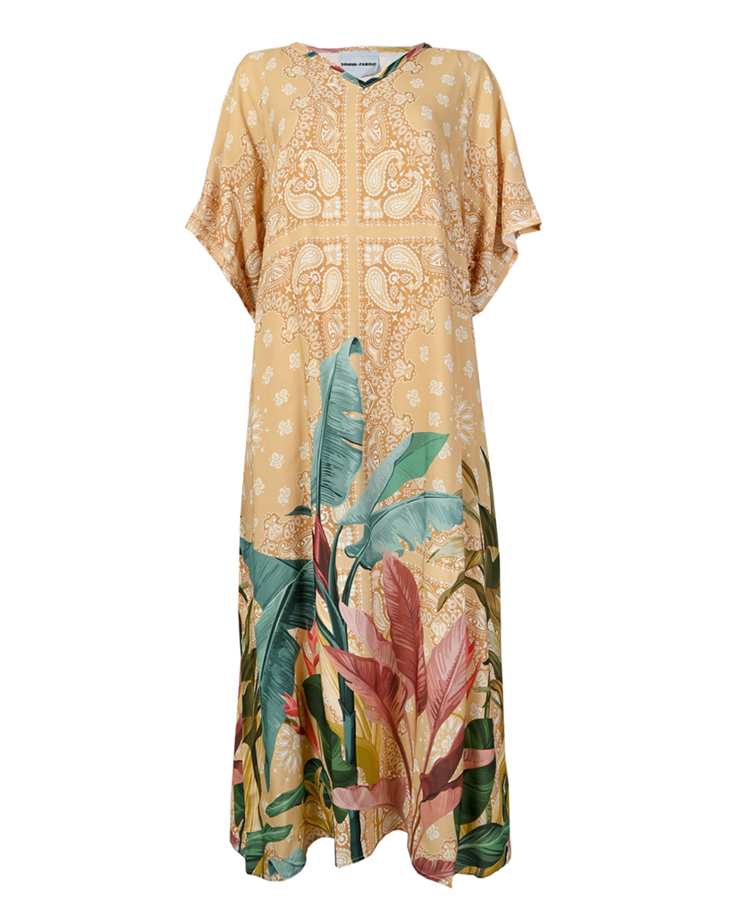 Beige Paisley Kaftan