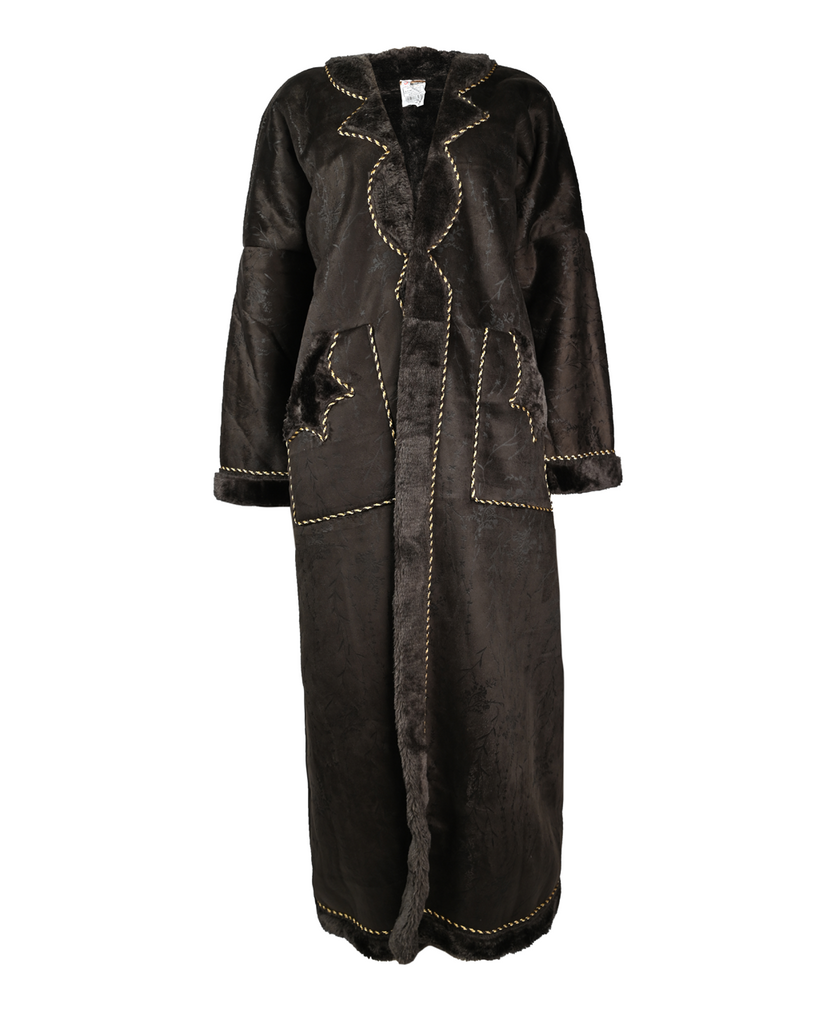 Black Cur Fur Hoodied Coat