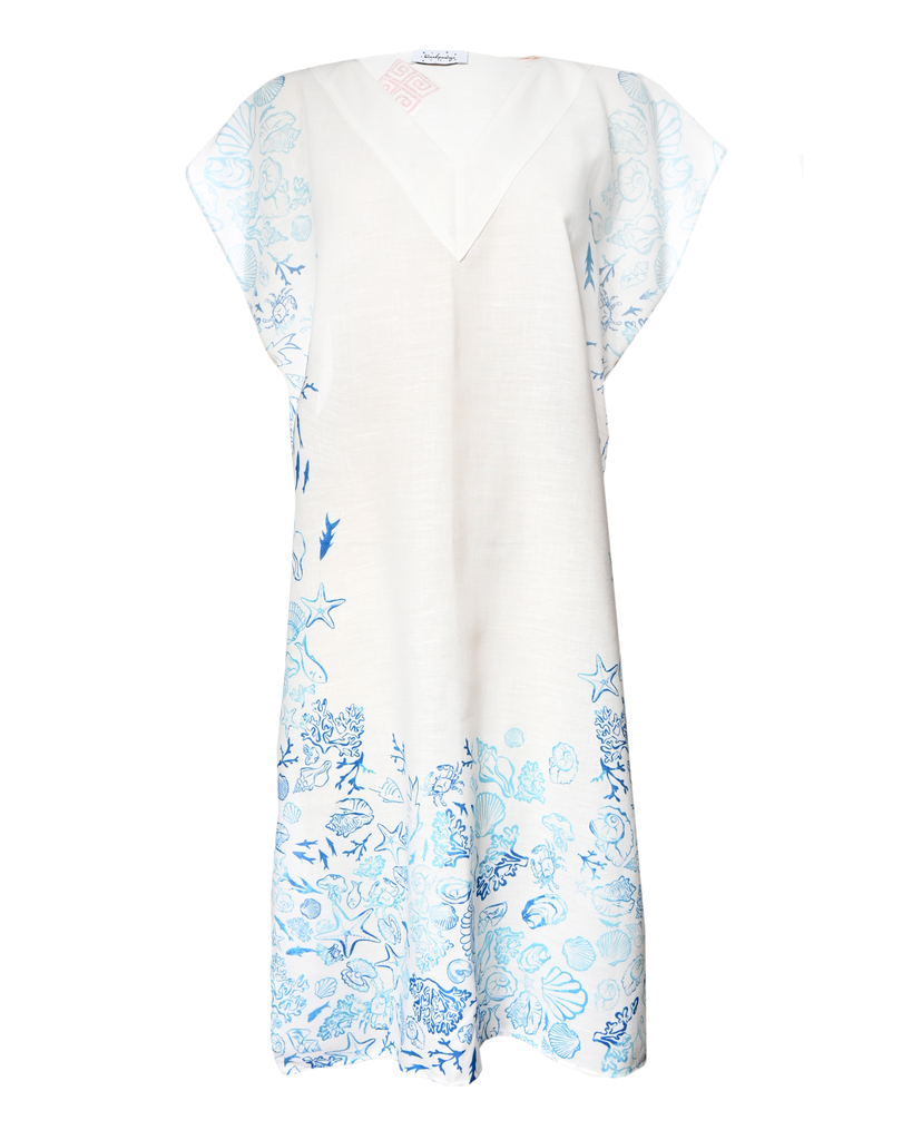 Sea Linen Midi Dress