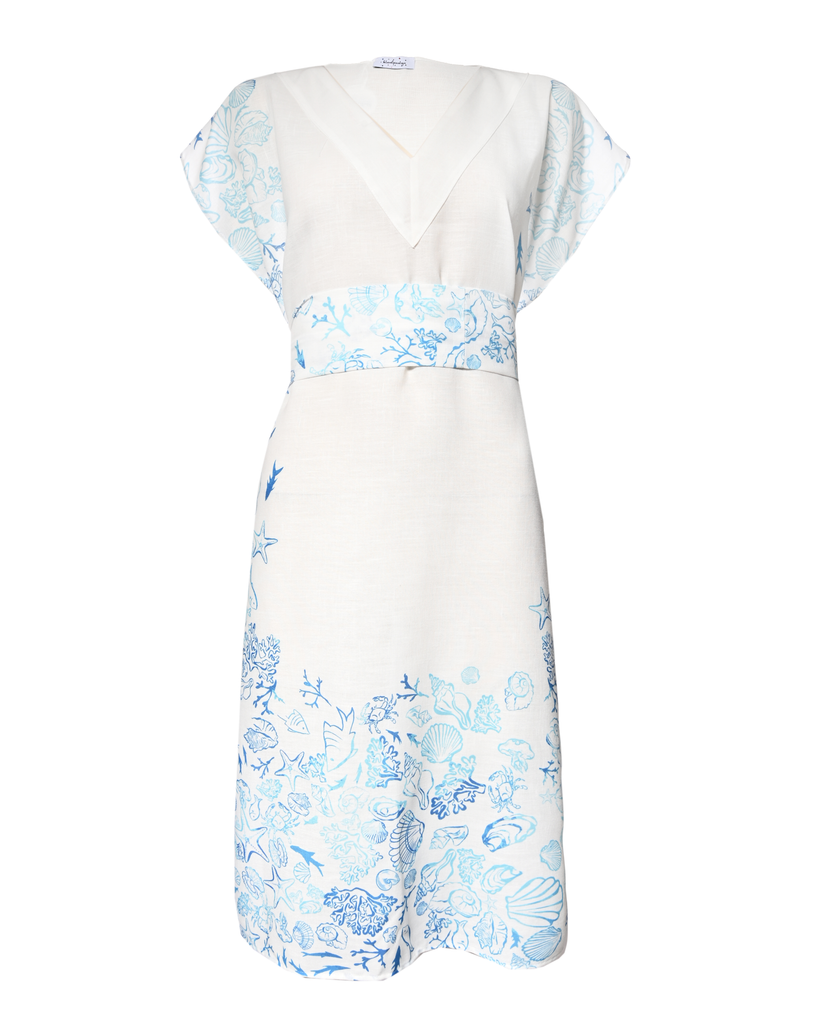 Sea Linen Midi Dress
