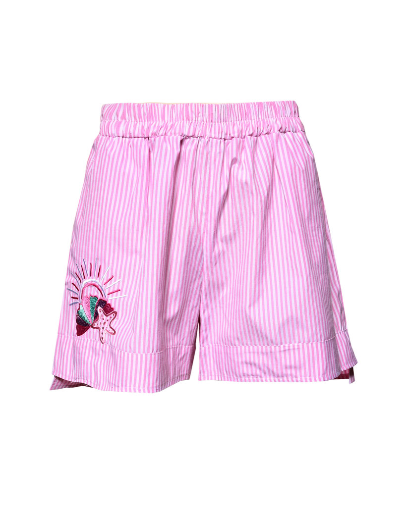 Embroidered Pink Cotton Set