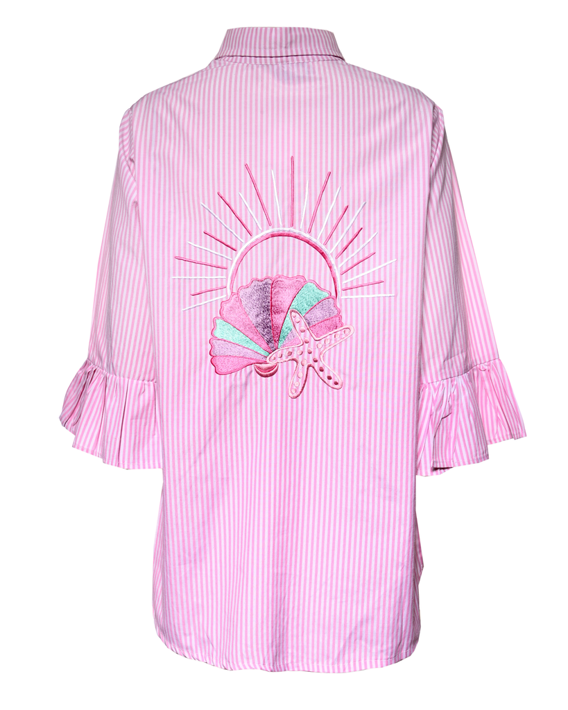 Embroidered Pink Cotton Set