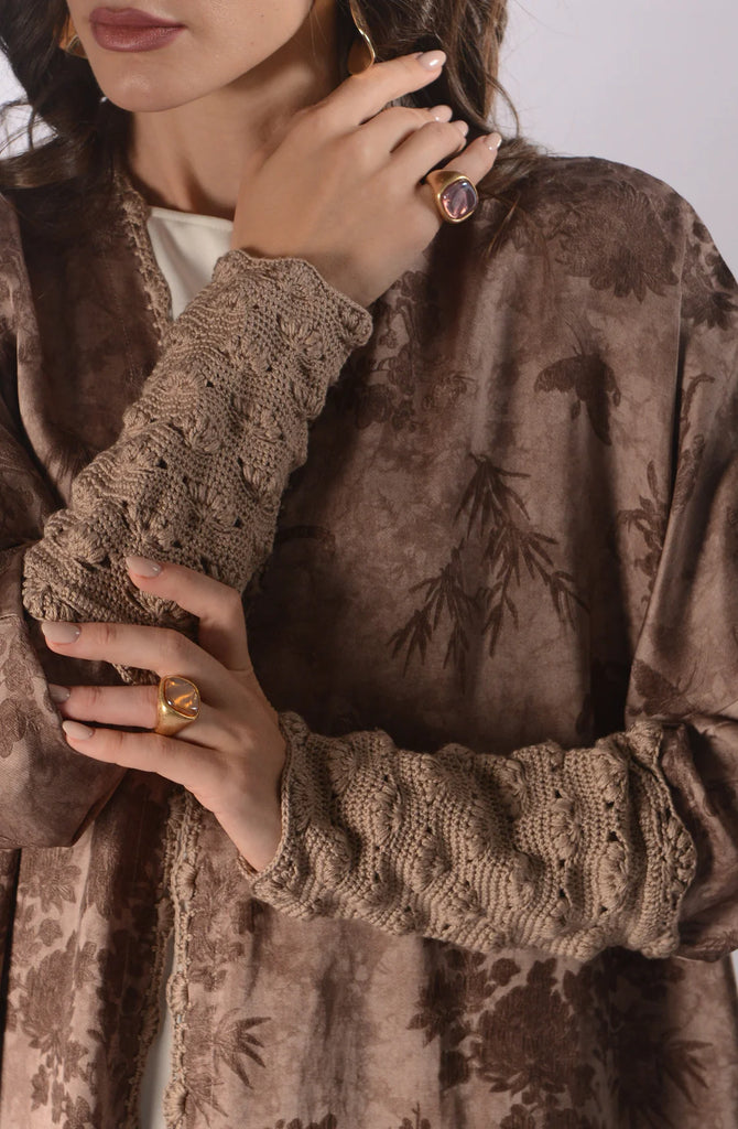 Nami Blush Silk Abaya