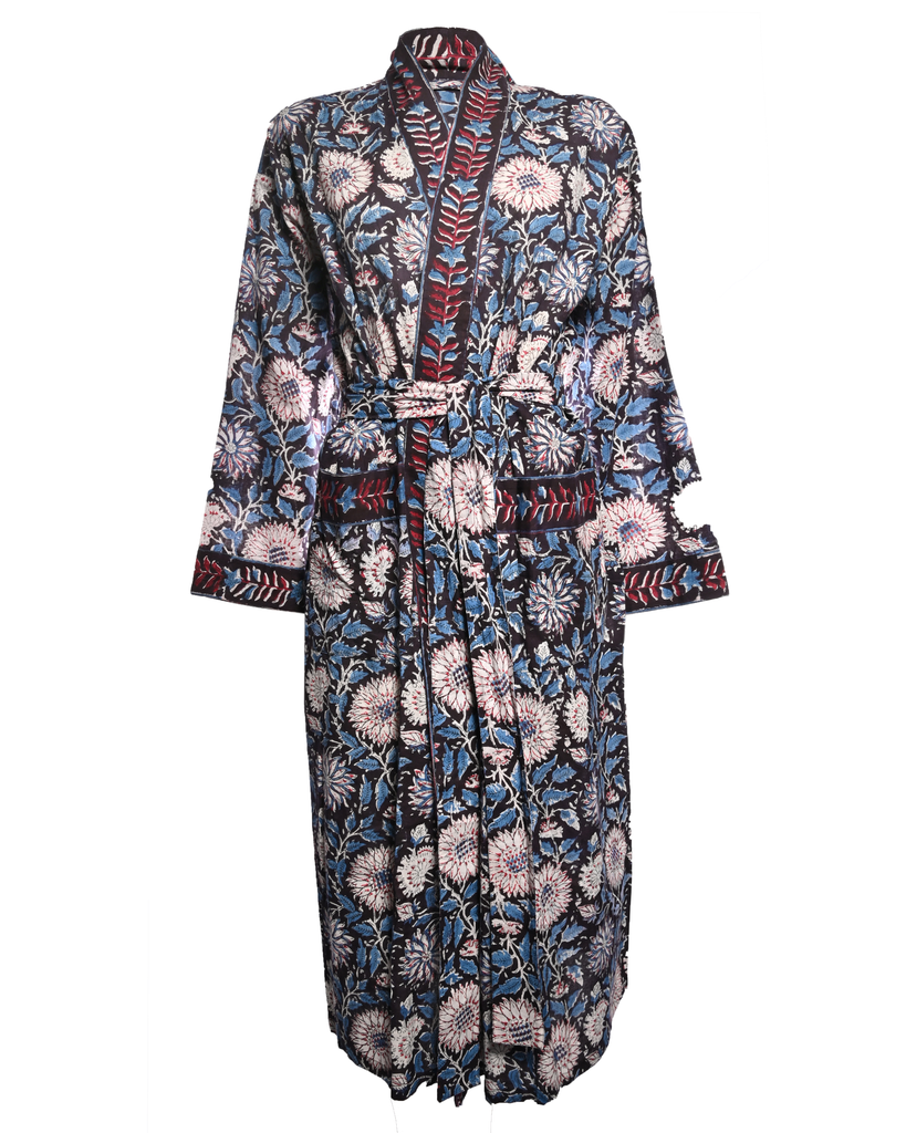 Blue Cotton Robe Kimono
