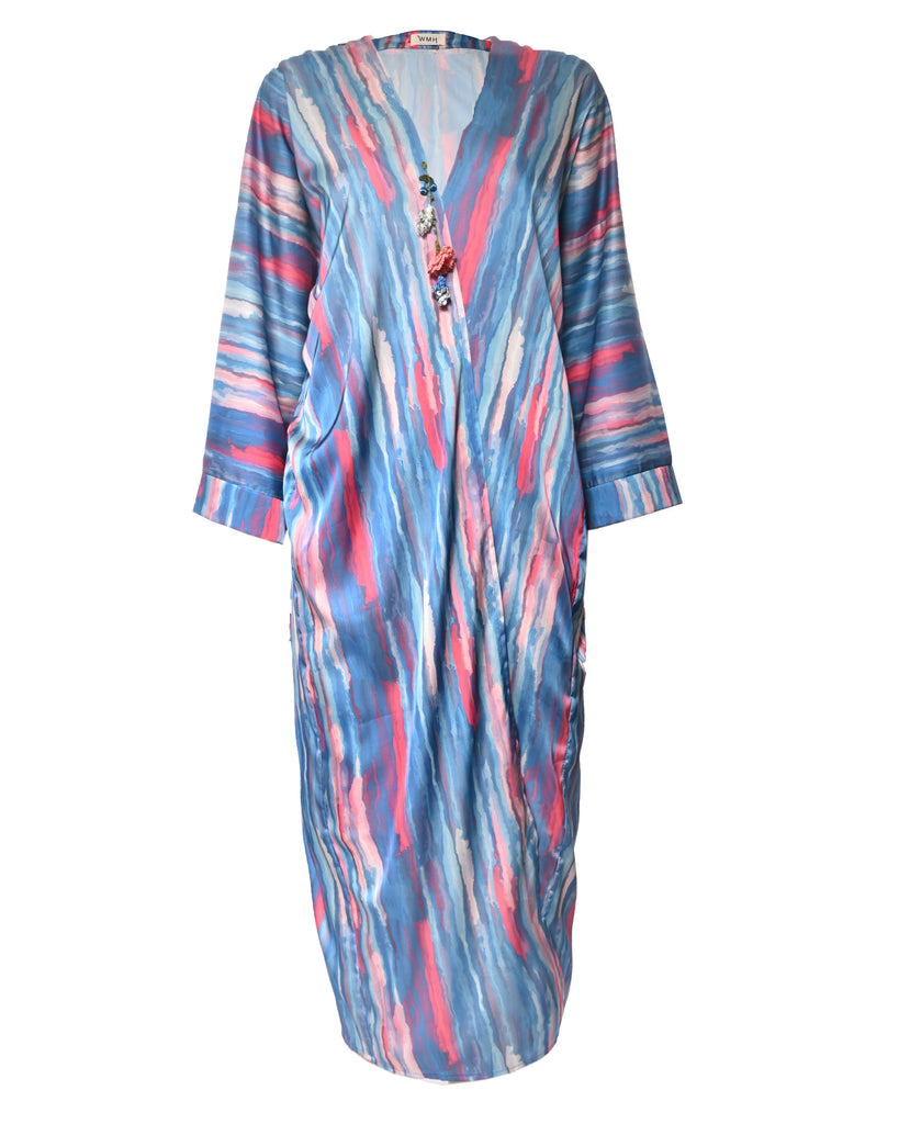 Printed Kimono Abaya Set