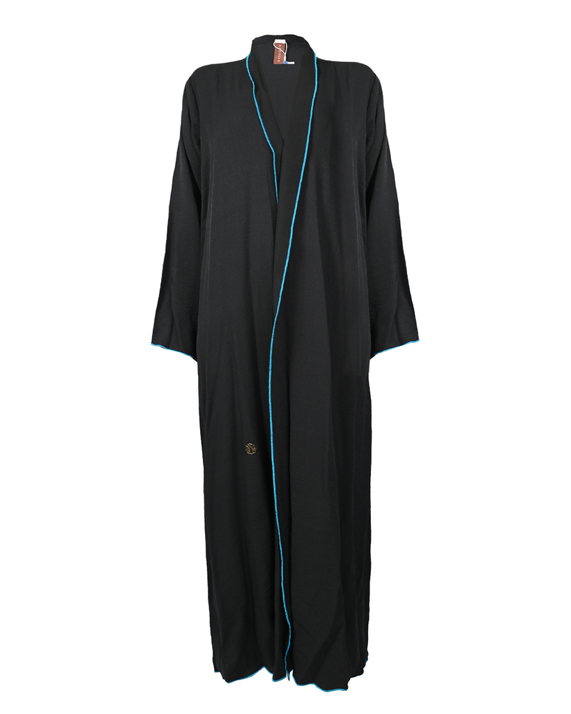 Black Piping Abaya