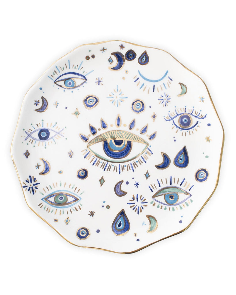 Magical Eye Handpainted Medium Ceramic Plate