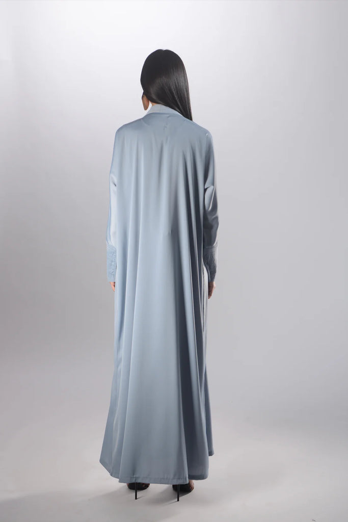 Grace Light Blue Crepe Abaya