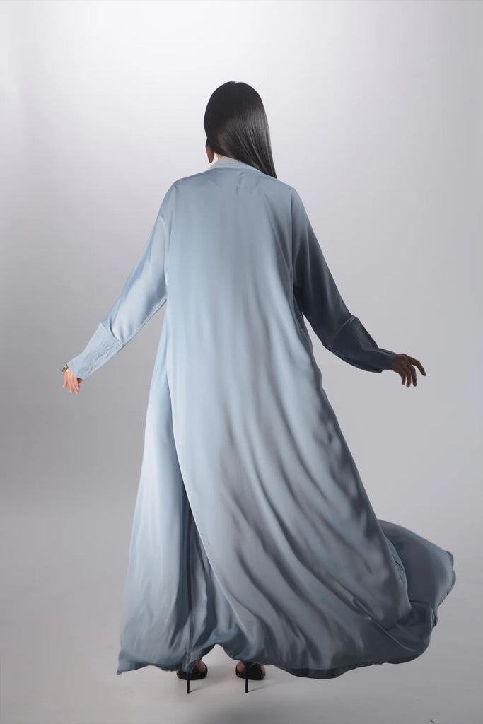 Grace Light Blue Crepe Abaya