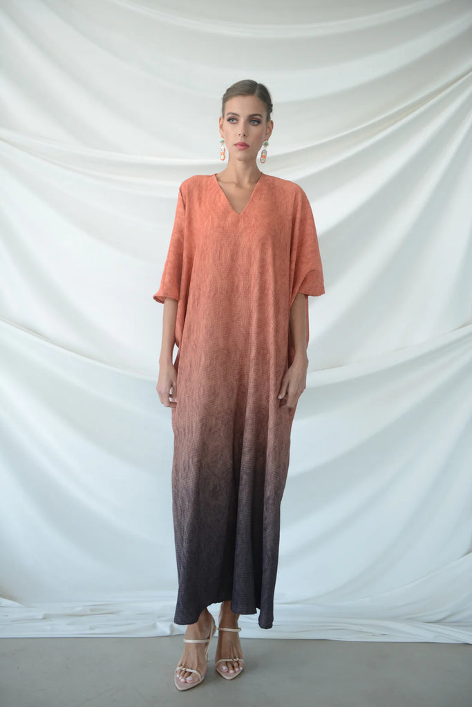 Marbella Orange Crepe Dress