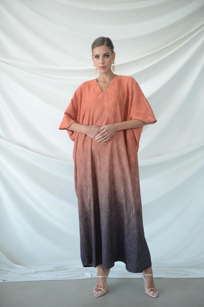 Marbella Orange Crepe Dress