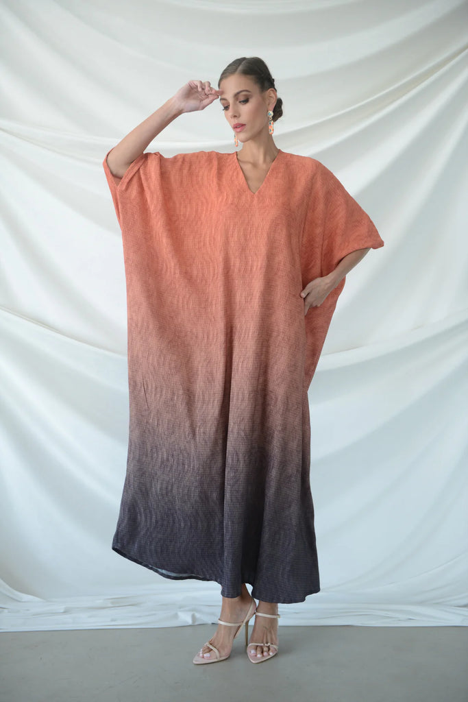 Marbella Orange Crepe Dress
