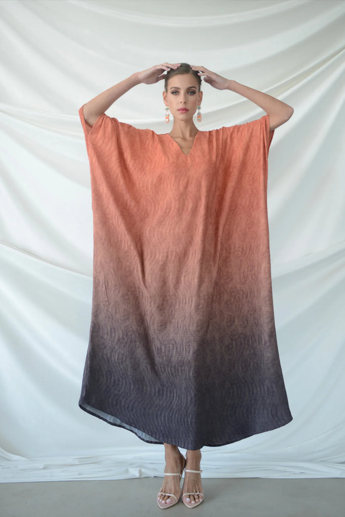 Marbella Orange Crepe Dress