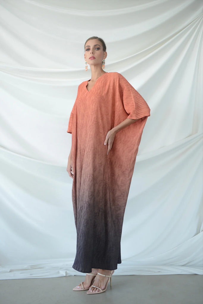 Marbella Orange Crepe Dress