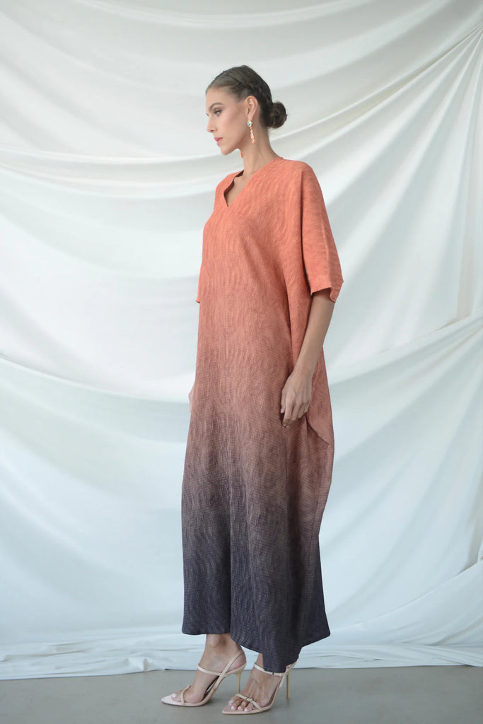 Marbella Orange Crepe Dress