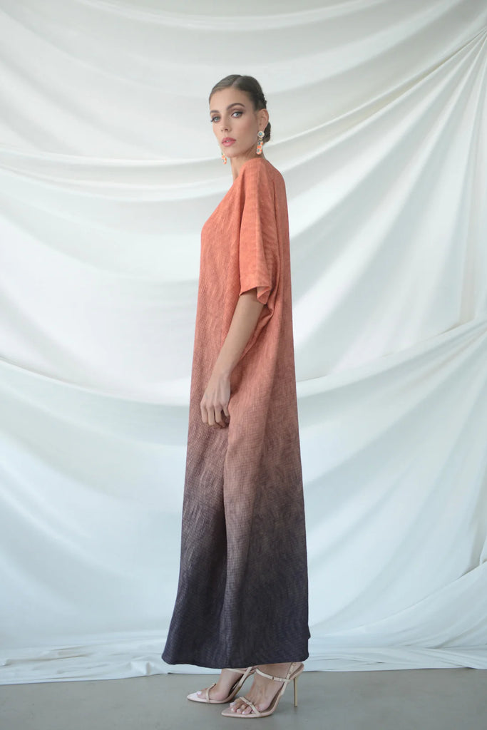 Marbella Orange Crepe Dress