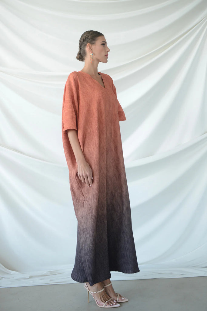 Marbella Orange Crepe Dress