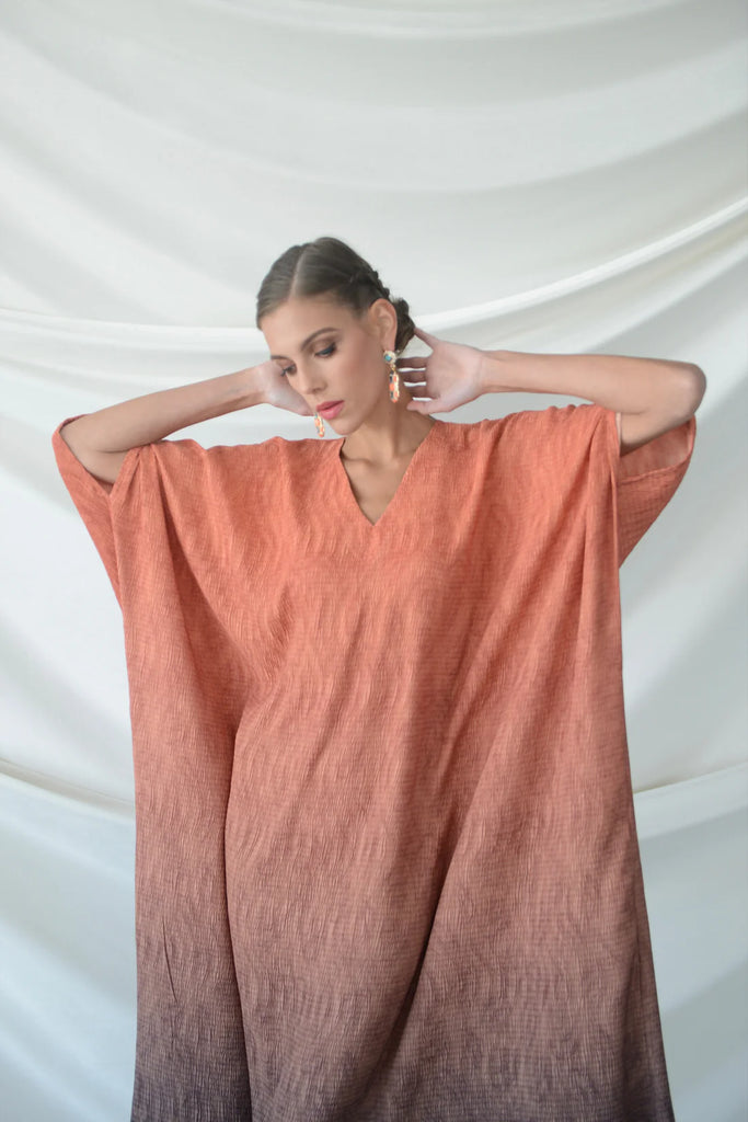 Marbella Orange Crepe Dress