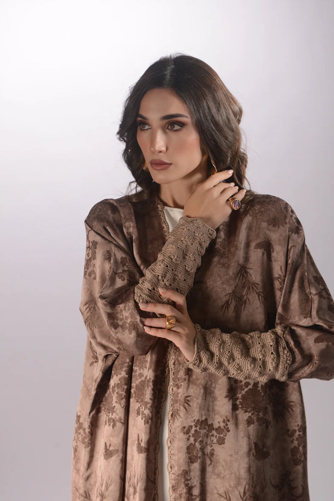 Nami Blush Silk Abaya