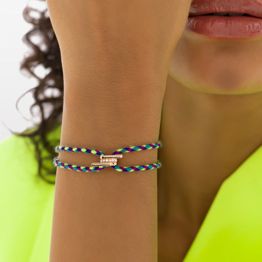 Forget Me Knot Blue Thread Bracelet