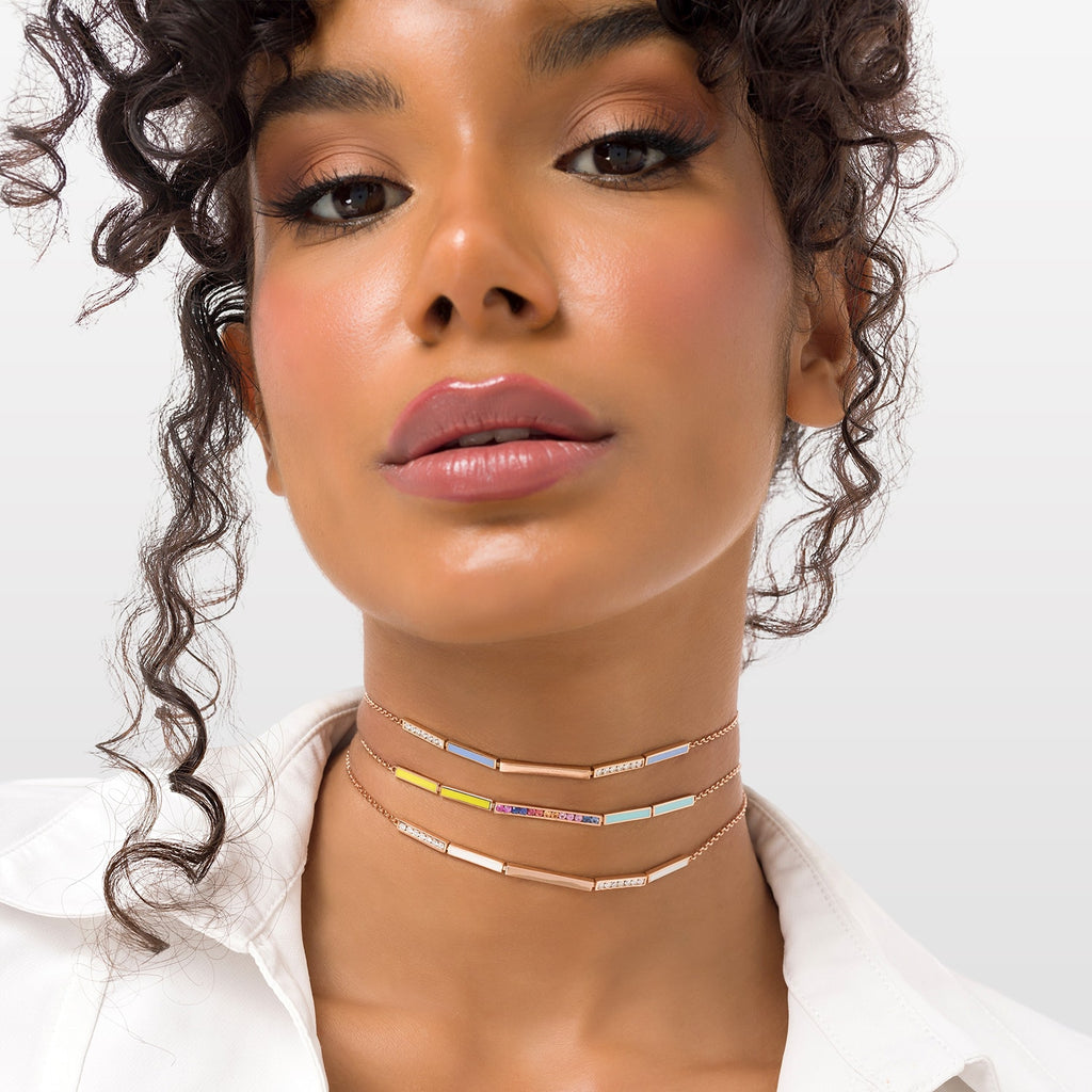 Whatever Bubbly Yellow Enamel Choker