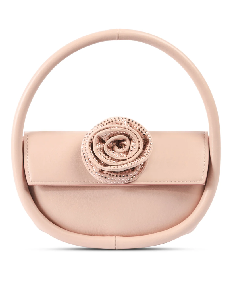 Blush Pink Gaga Crystal Flower Mini Bag