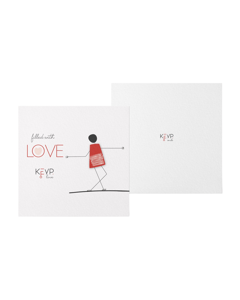 White "Filled with love" Greeting Card