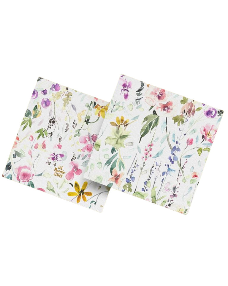 "Watercolor Floral Pattern"  Plain Greeting Card