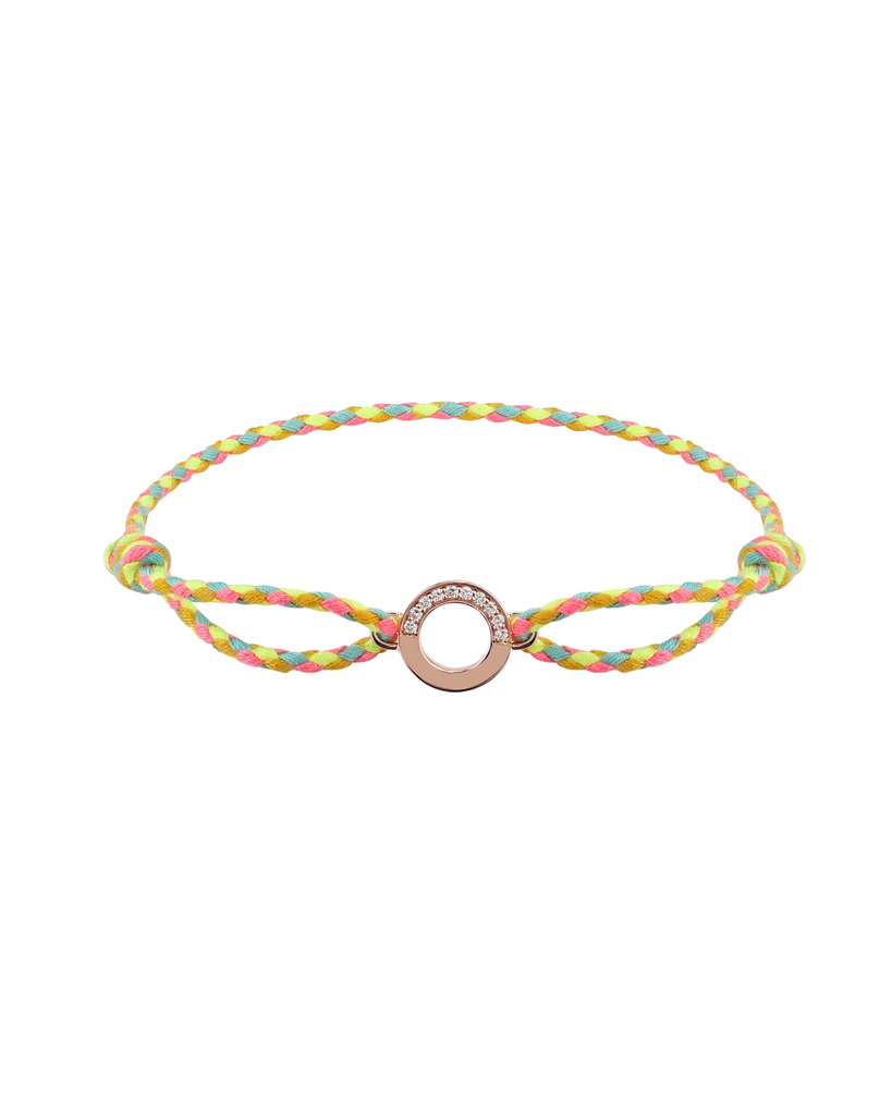 Full Moon Diamond & Tourmaline Yellow Thread Bracelet