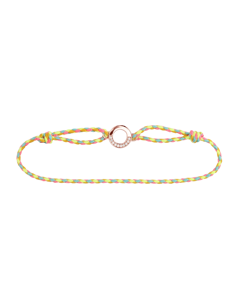 Full Moon Diamond & Tourmaline Yellow Thread Bracelet